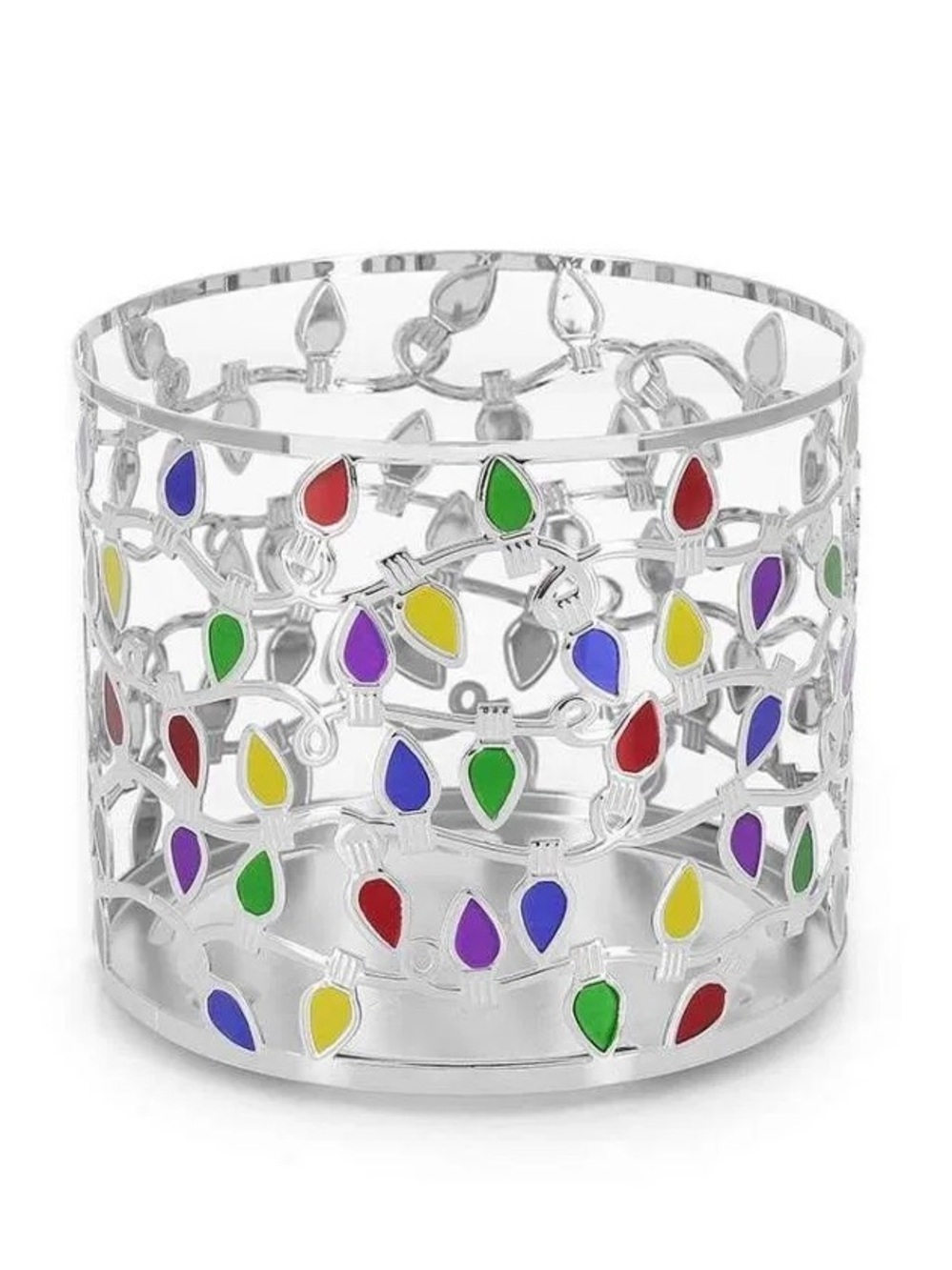 Bath & Body Works Christmas Holiday Lights 3 Wick Candle Holder